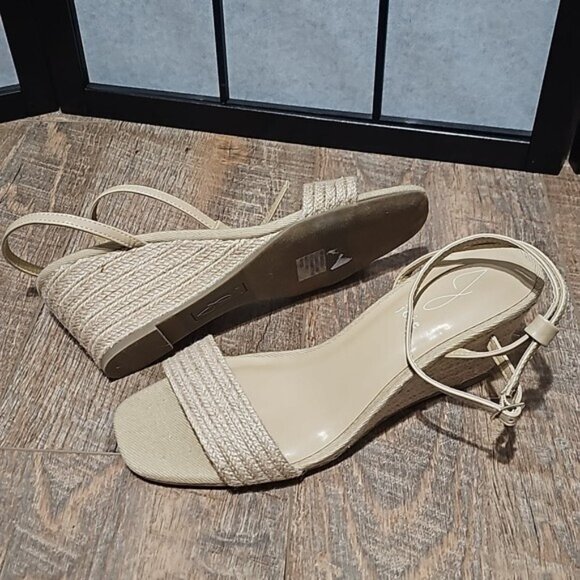Joie Lila Beige Strappy Wedge Heels Size 9.5 - Picture 10 of 10